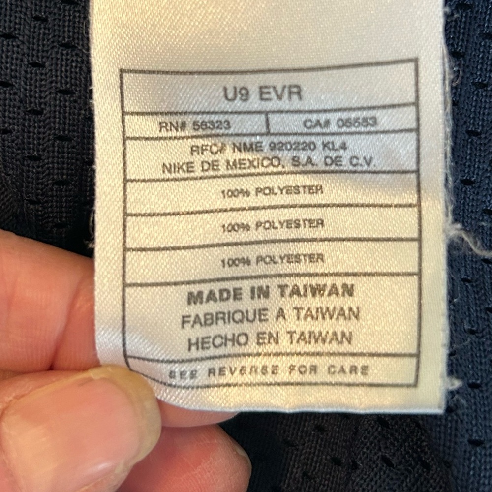 Nike Shirt Men’s XL Navy Basketball‎ Mesh White Swoosh - Picture 6 of 7
